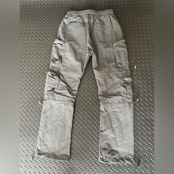 Kody Phillips Nylon Parachute Pants- CHARCOAL Sz Medium Heavy-Weight Nylon - Picture 3 of 8